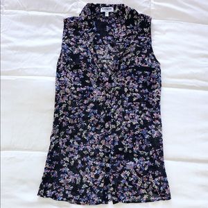 Express Button Up Short Sleeve Blouse